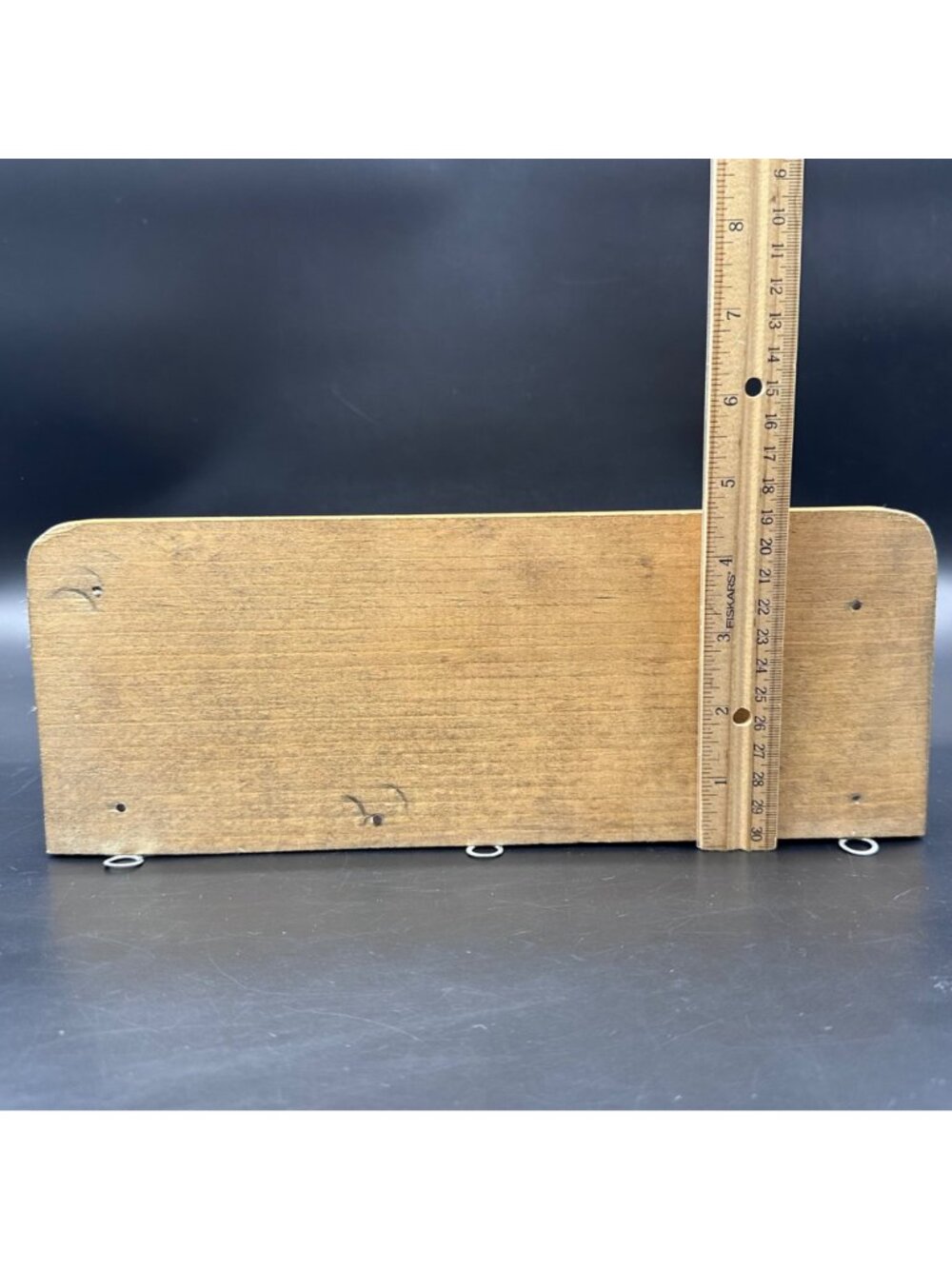 Vintage Wood Wall Shelf Heart Cutout Pegs Farmhouse Cottagecore Wall Hanging - Picture 10 of 10